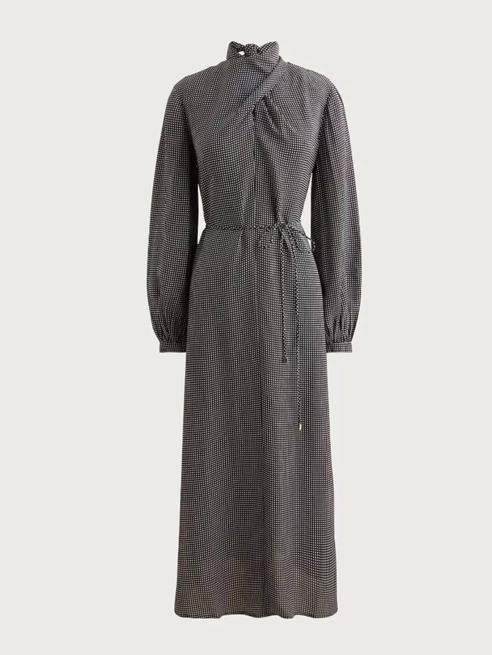 j.crew scarf-neck midi shift dress. size: s. Color: black. item # cs854.